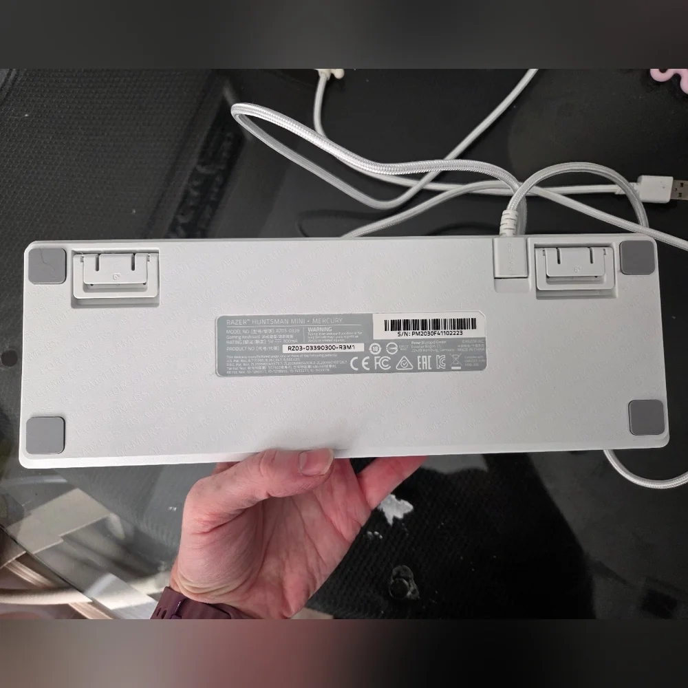 Razor White Micro USB Wired Keyboard